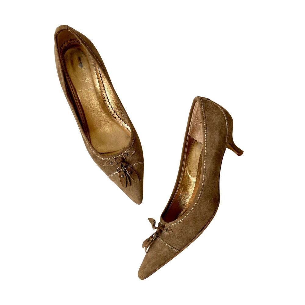 J. Crew Suede Pointed Toe Kitten Heels